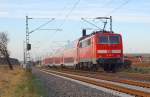 111 158-2 mit RE7 nach Krefeld.27.1.2012  ...