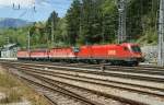 br-1116 Lokzug mit der 1044 058 am Zugschluss, 1142 639, 1144 069 und der 1116 004 am Zuganfang. Payerbach-Reichenau am 6.5.2010