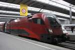 1116 206-2 Railjet am 05.02.10 zu sehen in M�nchen Hbf. ...