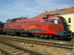 br-1116-railjet F�r mich der erste 'Railjet' in Natura und das abgestellt in meinem Heimatort. Taurus/Railjet 1116  200-5, meiner Meinung nach eine sehr ansprechende Lackierung.Gesehen im November2008
