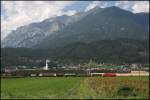 Unbekannte 1x16er bringt bei Schwaz einen G�terzug durch das Inntal ...
