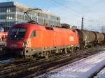 br-1116-vor-guterzugen Am Heimeranplatz konnte ich die 1116 072-8 mit Ihrem Tankzug Fotografieren.