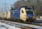 br-1116-vor-guterzugen ES 64 U2 064 der Wiener Lokalbahnen in Ratingen-Lintorf am 26.01.2010