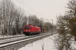 1116 008 der �BB hing am 12.02.2010 vor einen Audizug ...