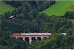 Eine 1x16 mit dem EC159 am Wagnergraben-Viadukt. Klamm, 5.9.2009.  ...