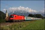 br-1116-vor-personenzugen 1116 230 bringt den EC 84 'MICHELANGELO' nach M�nchen. (07.08.2009)