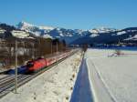REX nach Innsbruck bei Kirchberg.20.01.2010   ...