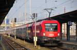 br-1116-vor-personenzugen 1116 261 & 201 am 23.01.10 mit Transalpin nach Bludenz in Salzburg