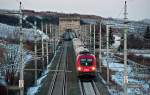 1116 243 am Intercity 537 kurz nach dem sogenannten Busserltunnel, ...