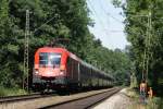 1116 081-9 mit einem EC in A�ling am 29.07.2009  ...