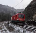 br-1116-vor-personenzugen �BB 1116 auf der Geislinger Steige am 04.01.2010