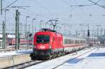 Ex-Deutschland (1116 036) am 07.03.10 am IC 2082 in M�nchen ...