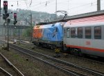 Feuerwehr-Taurus der ÖBB am 4.5.2010 bei der Ausfahrt aus Ulm ... Feuerwehr-Taurus der ÖBB am 4.5.2010 bei der Ausfahrt aus Ulm ...