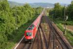 br-1116-vor-personenzugen 1116 254 mit EC 112 von Klagenfurt Hbf nach Siegen.Am 09.05.10 in Hemsbach.