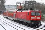 BR 112 Die 112 164-9 in Wuppertal Elberfeld am 28,01,10