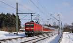 112 151-6 mit einem Schleswig-Holstein-Express nach Hamburg Hbf am 11.02.2010 ...