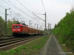 BR 112 Standortwechsel an die Nordeinfahrt K�nigs Wusterhausens. Es erreicht 112 103 etwas versp�tet K�nigs Wusterhausen am 1.Mai.