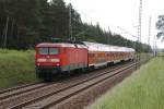 BR 112 112 133 kommt mit dem RE3 auf dem Weg nach Elsterwerda am ehem. B� Spechthausen vorbei 19.06.2010