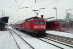 Hier nochmal die R�ckansicht des Ersatzzuges aus Cottbus. Als Lok ...