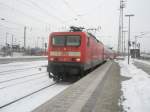 Hier 114 003-7 mit einem RE3 von Schwedt/Oder nach W�nsdorf-Waldstadt, ...