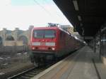 Hier 114 006-0 mit einem RE1 nach Eisenh�ttenstadt, bei der ...