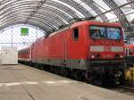BR 114 114 015-1 steht am 26.03.'10 mit dem RE nach Cottbus in Dresden HBf.