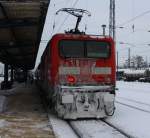 Und noch ein kleiner Winterbonus: 114 016-9 verl�sst am 12.01. 10 ...