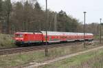 BR 114 114 020 mit dem RE nach Schwedt am 15.04.2010 in Eberswalde