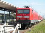114 038 hing am 05.06.2010 am Warnem�nde-Express in Warnem�nde  ...