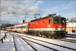 br-1144 1144 205 f�hrt mit IC 534 '�sterreichischer St�dtebund' von Villach nach Wien Meidling.
Zeltweg 22.12.2009