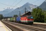 1144 213 mit einem KLV Zug am 10.07.10 in Brixlegg. ...