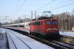 115 205 schleppt einen ICE 2 ab aufgenommen in Gifhron ...