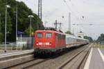 BR 115 115 166 mit einem IC von Hamburg nach K�ln am 17.07.2010 in Tosedt