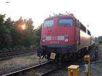 BR 115 Nachdem 115 509 den EC 378 Wien-Binz nach Binz gebracht hatte,wird die Lok mit den Zug die Nacht in Binz verbringen.