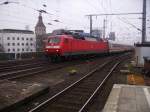 BR 120 Br 120 bei der einfahrt in den K�lner Hbf am 6.2.10