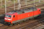 BR 120 120 127 rollt am 22.04.2010 zu ihrem Abstellplatz in Angerm�nde