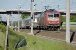 120 155-7 mit dem EC 340 Hamburg-Altona zwischen Gro�wudicke und ...
