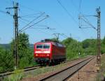 BR 120 Anstatt der planm��igen 101 fuhr am 5.6.2010 die M�nchner 120 132-6 als Tfzf 79291 von Stuttgart nach Ulm. In Geislingen (West) sorgte sie damit bei mir und meinem 'Ansitzpartner' f�r Aufregung.