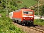 BR 120 120-126 durchf�hrt am 16.7.10 mit einem IC nach Stuttgart Oberwesel.