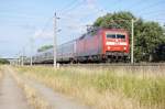 BR 120 120 146-6 mit dem IC 2242 nach M�nster(Westf)Hbf zwischen Gro�wudicke und Rathenow. 25.07.2010