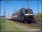 BR 120 Werbeloks 120 159-9, am 18.04.10 in Lehrte.