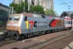 Die Märklin 120 159-9 mit 175 Jahre Eisenbahn Werbung fährt ... Die Märklin 120 159-9 mit 175 Jahre Eisenbahn Werbung fährt ...