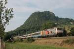 BR 120 Werbeloks 120 159-9 '175 Deutsche Eisenbahnen' mit IC 284 Z�rich HB - Stuttgart Hbf zwischen Singen und M�hlhausen. 22.07.10