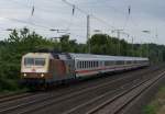 BR 120 Werbeloks 120 159-9 '175 Jahre Eisenbahn in Deutschland' in D�sseldorf Eller-S�d am 20.06.2010
