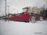 120 205 bei der Ausfahrt in Bad Kleinen 13.2.10  ...