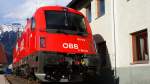 br-1216 Die 1216 018 ( E 190 018 ) steht in der Traktion (Produktion) am Frachtenbahnhof in Innsbruck am 17.03.10