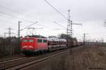 BR 139 139 557 mit einem G�terzug am 13.3.10 in AHlten.