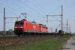 145 033 mit 139 222 am 24.4.10 in Dedensen/G�mmer.  ...