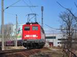 BR 139 139 132 kommt von der Insel R�gen durch Stralsund am 05.03.2010