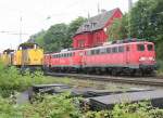 BR 139 Lokzug bestehend aus 185 271,185 221,152 016,152 047,155 272,140 036 und 139 554 am 21.7.10 in Ratingen-Lintorf